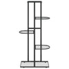 Schwarzer Blumenständer Minadora 43x22x98cm (5-stöckig, Metall)