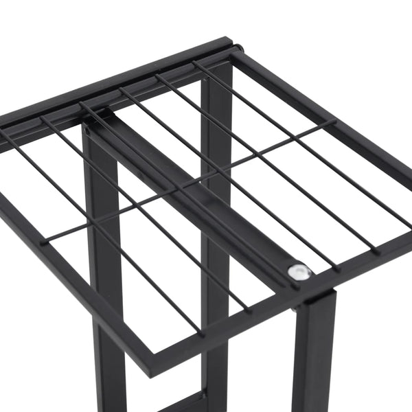Schwarzer Blumenständer Minadora 43x22x98cm (5-stöckig, Metall)