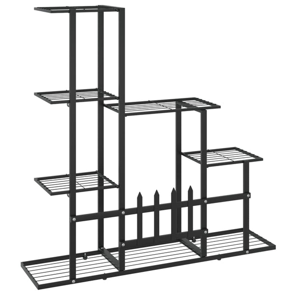 Schwarzer Blumenständer Otonoga 94,5x25x88cm (Metall)