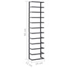 Schwarzer Handtuchhalter Enoru 24x12x96cm (Stahl)