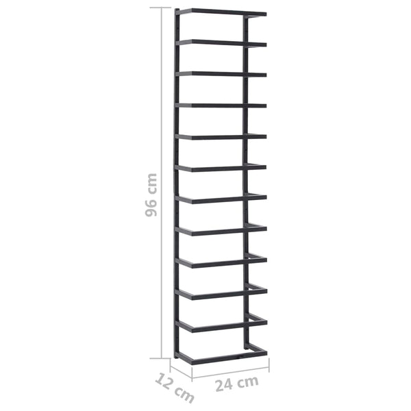 Schwarzer Handtuchhalter Enoru 24x12x96cm (Stahl)