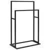 Schwarzer freistehender Handtuchhalter Rosent 48x24x78,5cm (Eisen)