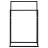 Schwarzer freistehender Handtuchhalter Rosent 48x24x78,5cm (Eisen)