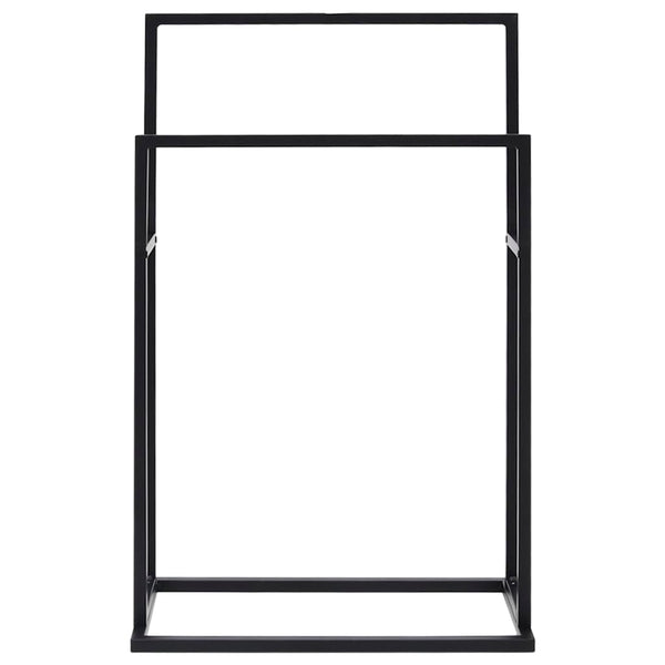 Schwarzer freistehender Handtuchhalter Rosent 48x24x78,5cm (Eisen)
