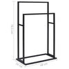 Schwarzer freistehender Handtuchhalter Rosent 48x24x78,5cm (Eisen)