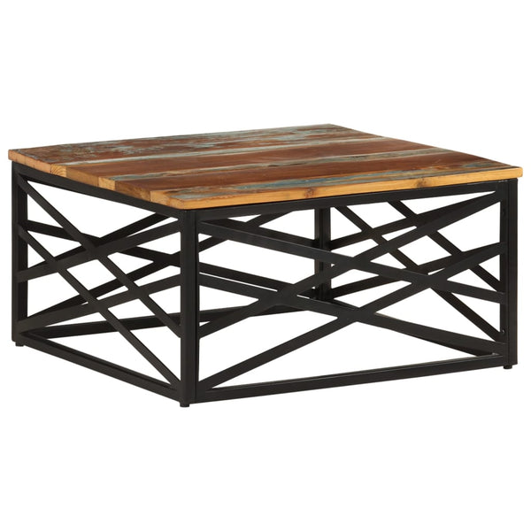 Couchtisch Afinela 68x68x35cm (recyceltes Massivholz)