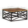 Couchtisch Afinela 68x68x35cm (recyceltes Massivholz)