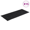 Nicolau 60x25cm selbstklebende Treppenmatten in Grau (15 Stück) rechteckig