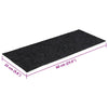 Nicolau 60x25cm selbstklebende Treppenmatten in Grau (15 Stück) rechteckig