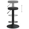 Schwarze Barhocker Vighenia (2er Set Samt)