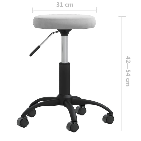 Hellgrauer Bürostuhl Tilin (Samt)