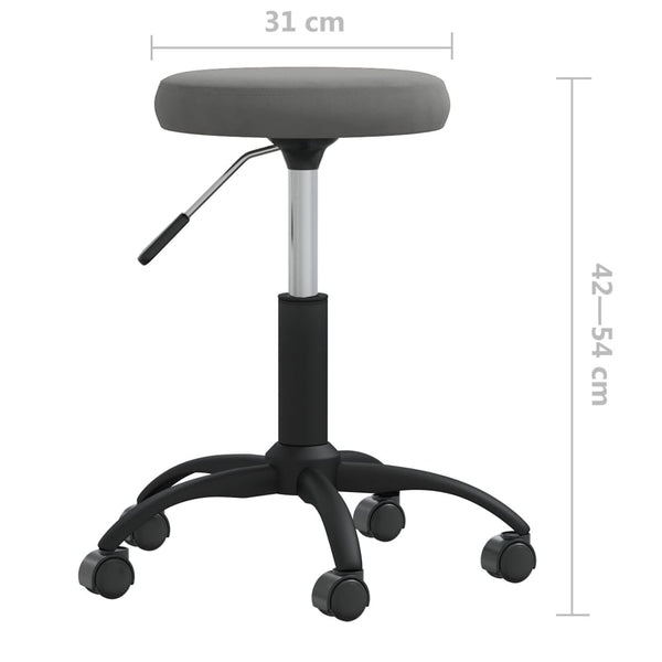 Dunkelgrauer Bürostuhl Tilin (Samt)