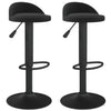 Schwarze Barhocker Marlita (2er-Set Samt)