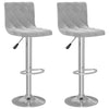 Hellgraue Barhocker Lubian (2er Set Samt)