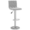 Hellgraue Barhocker Lubian (2er Set Samt)