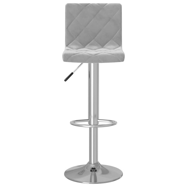 Hellgraue Barhocker Lubian (2er Set Samt)