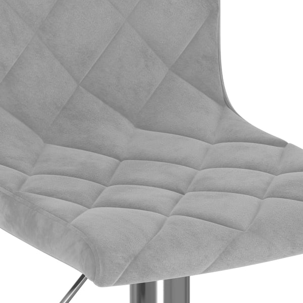 Hellgraue Barhocker Lubian (2er Set Samt)