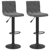 Dunkelgraue Barhocker Antiniea (2er-Set Samt)