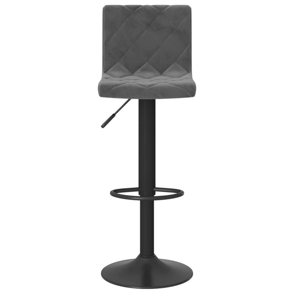 Dunkelgraue Barhocker Antiniea (2er-Set Samt)