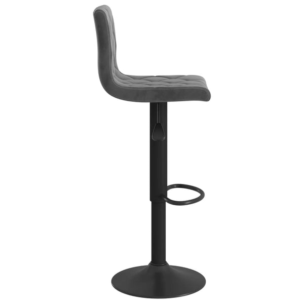 Dunkelgraue Barhocker Antiniea (2er-Set Samt)