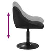 Schwarze drehbare Esszimmerstühle Sanica (2er-Set Samt)