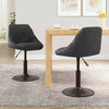 Schwarze drehbare Esszimmerstühle Sanica (2er-Set Samt)