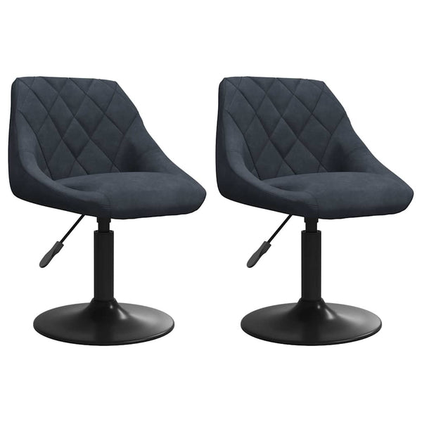 Dunkelgraue drehbare Esszimmerstühle Sanica (2er-Set Samt)