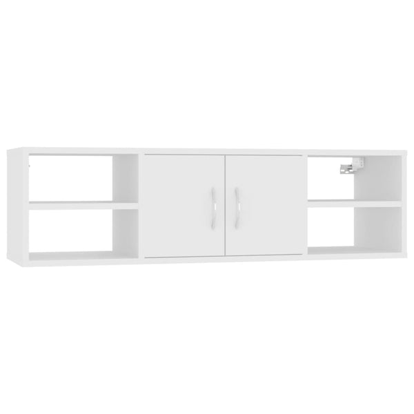Weißes Wandregal Michelangelo 102x30x29cm (Holz)