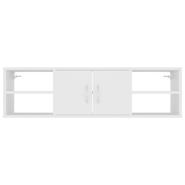 Weißes Wandregal Michelangelo 102x30x29cm (Holz)