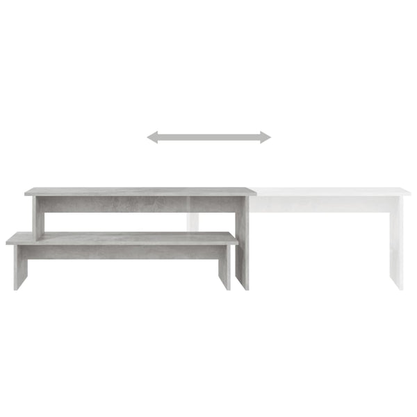 TV-Bank Venter 180x30x43cm betongrau (Spanplatte)
