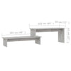TV-Bank Venter 180x30x43cm betongrau (Spanplatte)