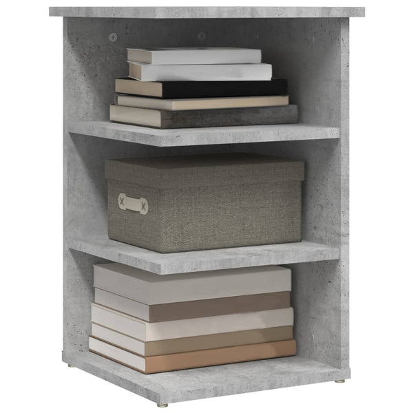 Betongrauer Beistellschrank Medine 35x35x55cm (Holz)