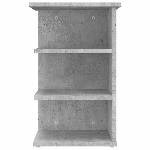 Betongrauer Beistellschrank Medine 35x35x55cm (Holz)