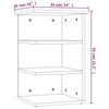 Betongrauer Beistellschrank Medine 35x35x55cm (Holz)