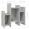 Betongrauer Beistellschrank Vrinceanu 60x26x60cm (Holz)
