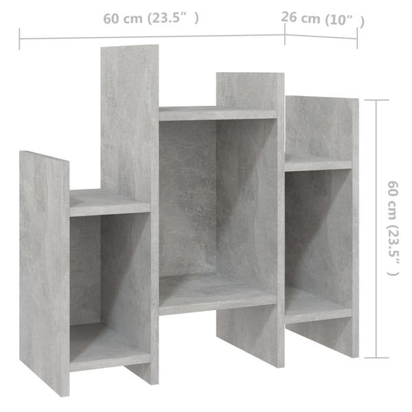 Betongrauer Beistellschrank Vrinceanu 60x26x60cm (Holz)