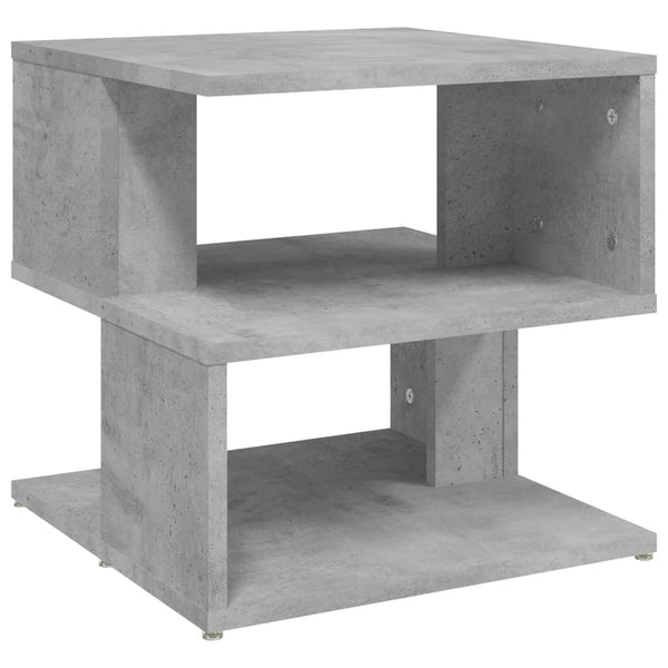 Betoninharmaa sivupöytä Selzer 40x40x40cm (puinen)