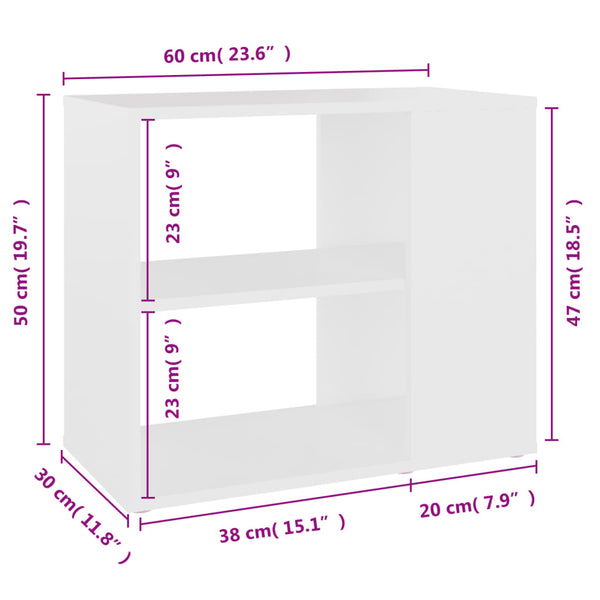 Weißer Beistellschrank Dinicu 60x30x50cm (Holz)