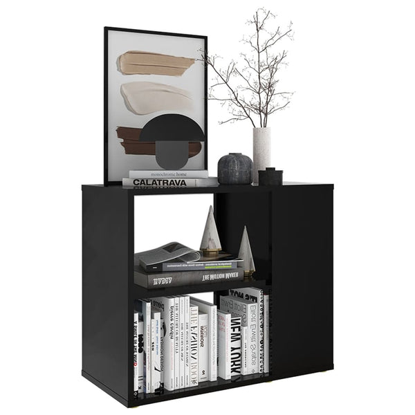 Schwarzer Beistellschrank Dinicu 60x30x50cm (Spanplatte)