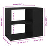Schwarzer Beistellschrank Dinicu 60x30x50cm (Spanplatte)