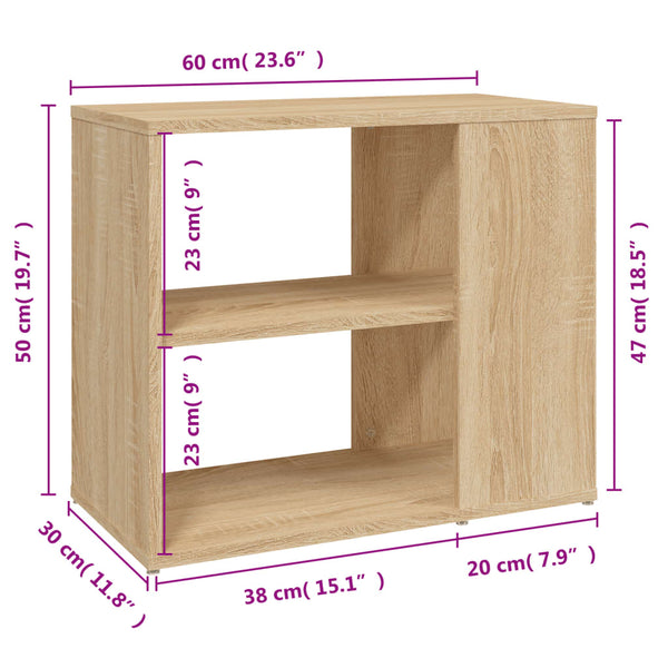 Sonoma-Eiche Beistellschrank Dinicu 60x30x50cm (Spanplatte)