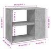 Betongrauer Beistellschrank Dinicu 60x30x50cm (Holz)