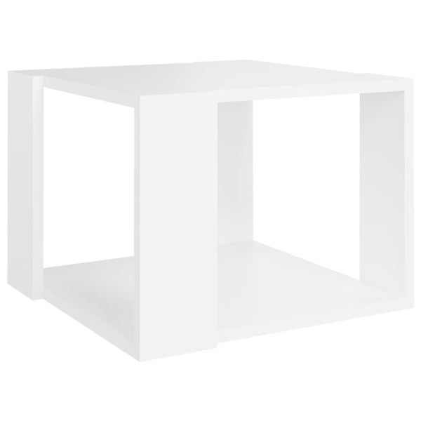 Weißer Couchtisch Tufila 40x40x30cm (Holz)