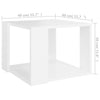 Weißer Couchtisch Tufila 40x40x30cm (Holz)