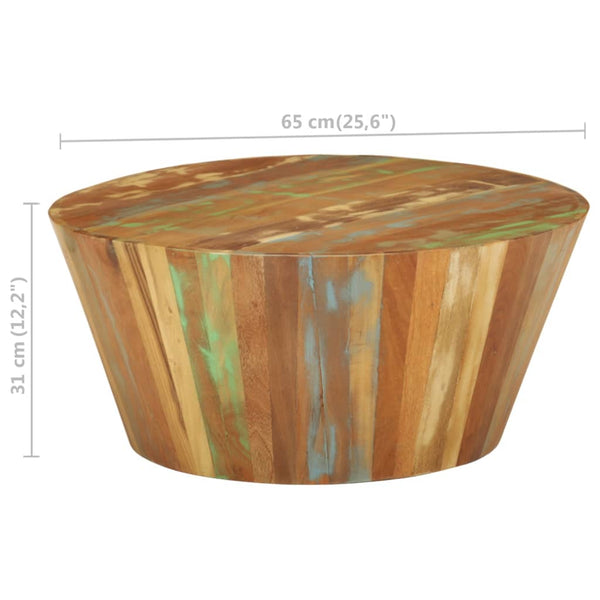 Couchtisch Vandu Ø65x31cm (recyceltes Massivholz)