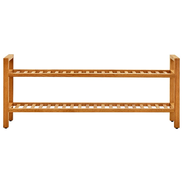 Schuhregal Mugur 100x27x40cm (2 Böden, massive Eiche)