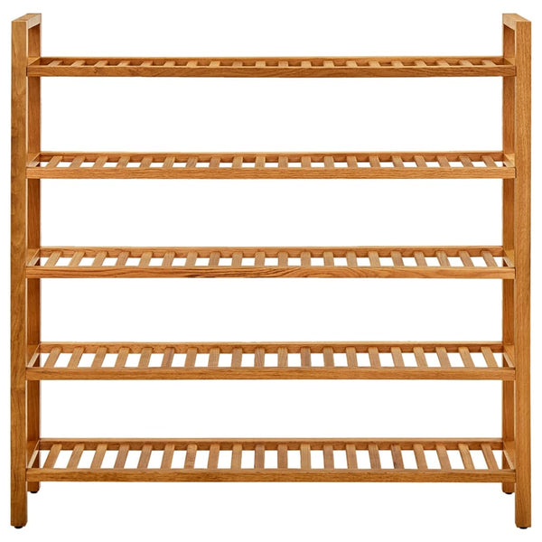 Schuhregal Mugur 100x27x100cm (5 Vollholz-Eiche Regalböden)