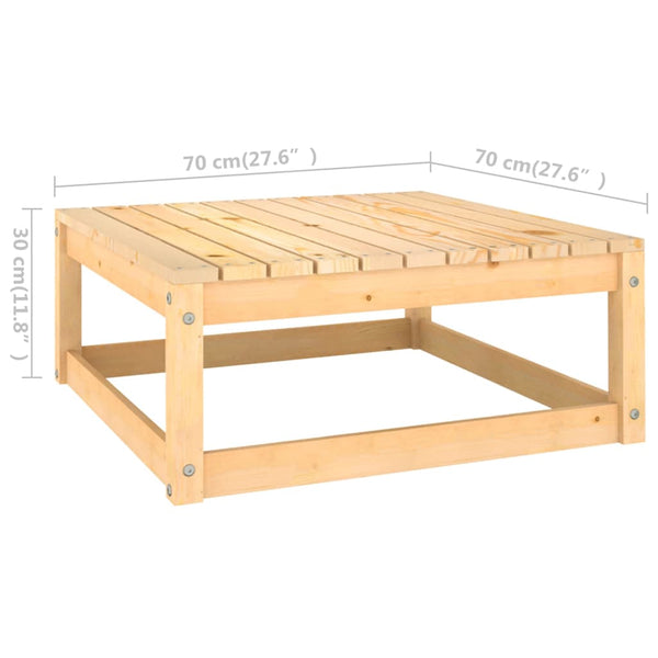 Outdoor-Hocker mit Kissen Dumitriea (2er-Set Kiefer)