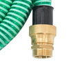 Grüner Saugschlauch mit Messinganschlüssen Lenut 1,1 5 m (PVC)