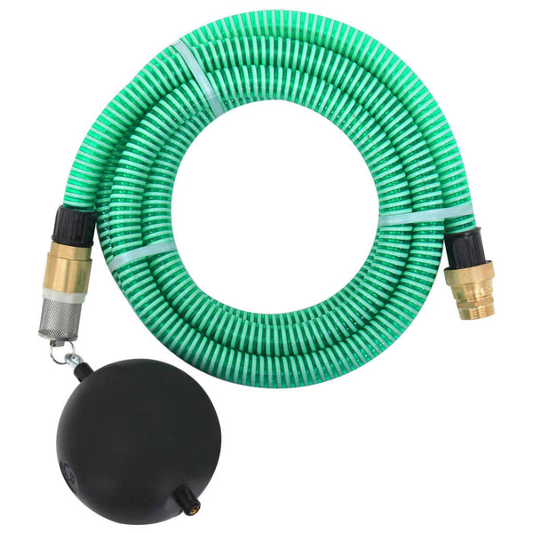 Grüner Saugschlauch Lenut 1,1 m (PVC) mit Messingarmaturen